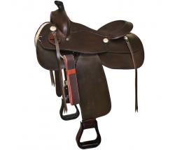 TRIPLE S BUTTERFLY WESTERN SADDLE OILED LEATHER - 4983