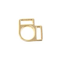 BRASS RING WITH 2 LOOPS