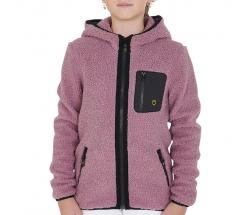EQUESTRO JUNIOR TEDDY JACKET IN SOFT PLUSH WITH HOOD - 9730