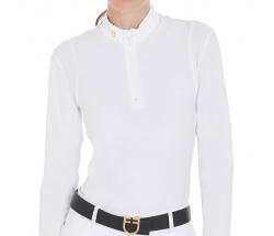 EQUESTRO COMPETITION POLO SHIRT for WOMAN LONG SLEEVE WITH ZIP - 9735
