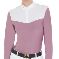 EQUESTRO COMPETITION POLO SHIRT for WOMAN LONG SLEEVE WITH ZIP and MESH