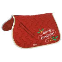 ENGLISH SADDLE PAD WITH CHRISTMAS EMBROIDERY XMAS line