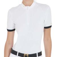 EQUESTRO WOMEN'S SHORT SLEEVES TRAINING POLO SHIRT IN TECHNICAL FABRIC - 9742
