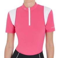 WOMAN POLO RIDING SHIRT SHORT SLEEVE EQUESTRO TECHNICAL FABRIC - 9744