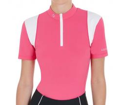 WOMAN POLO RIDING SHIRT SHORT SLEEVE EQUESTRO TECHNICAL FABRIC - 9744