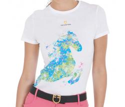 LADIES T-SHIRT EQUESTRO CASUAL ABSTRACT PRINT - 9747