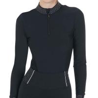 EQUESTRO TRAINING POLO WOMAN LONG SLEEVE WITH RHINESTONE