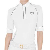 EQUESTRO COMPETITION POLO SHORT SLEEVE WITH BUTTONS FOR WOMEN