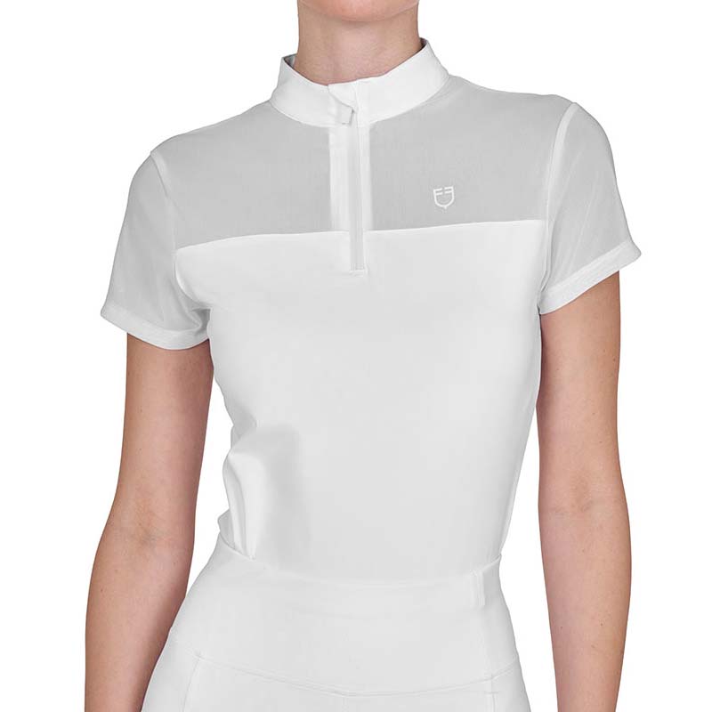 Equestro training polo shirt short sleeve in mesh - 3508