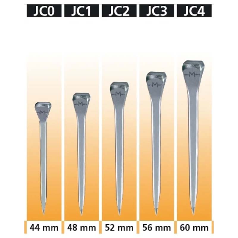 Pack 250 pcs. Mondial nails - JC0 measure 44 mm - 1182