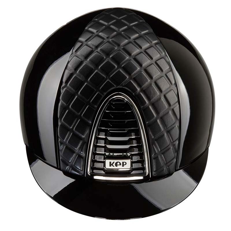 Kep italia cromo 2.0 polish riding helmet w/leather - milano collection - 3433