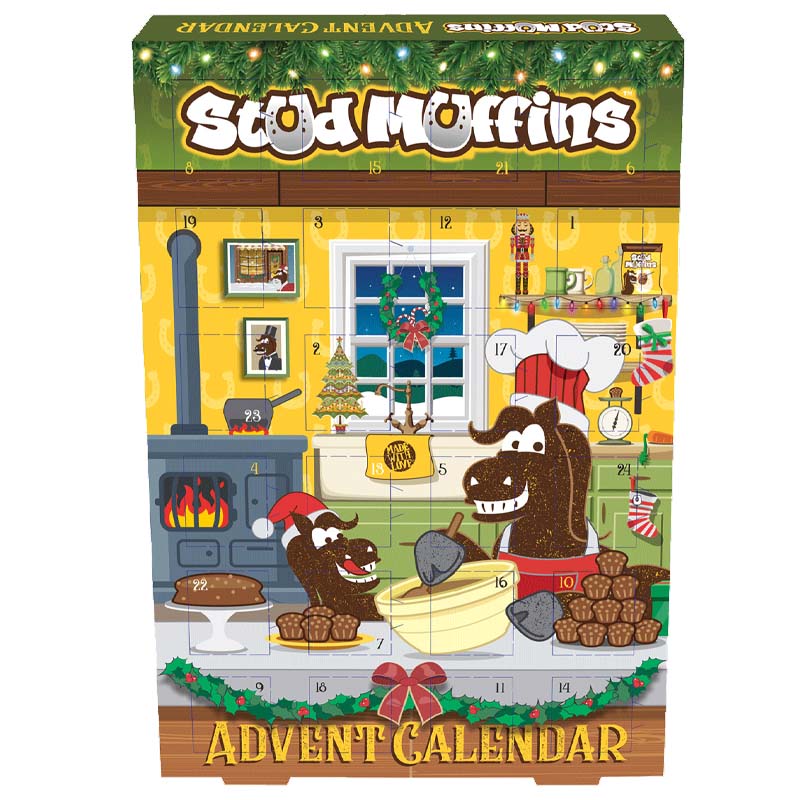 Advent calender with mini muffins for your horse