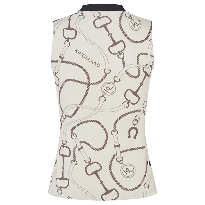 Sleeveless Training women Polo Kingsland KL Larissa - with pattern - 9358