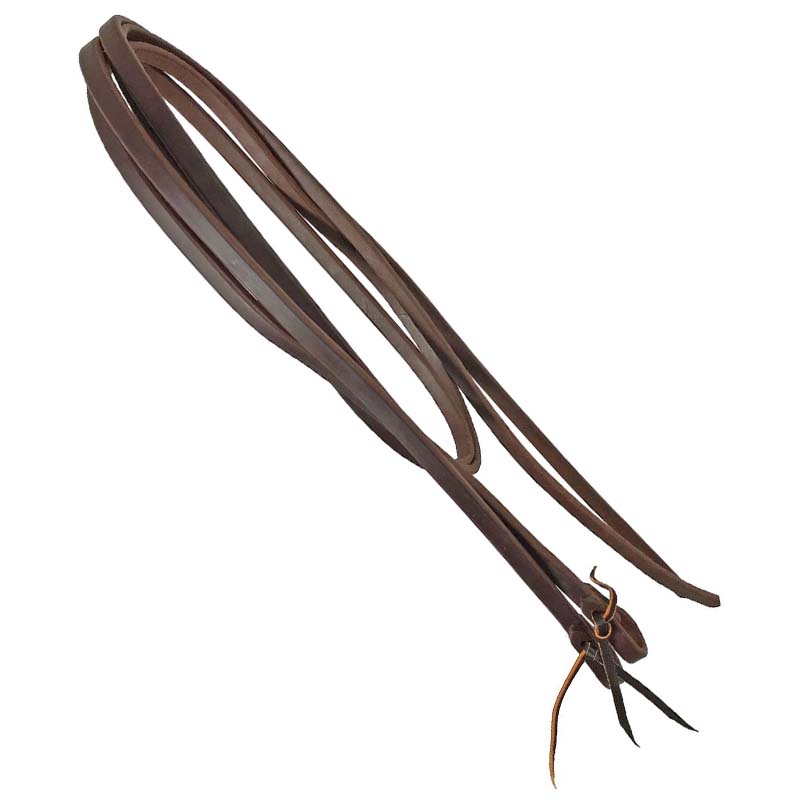 Balanced western reins in oiled leather 1.6 cm 5/8'' pool's