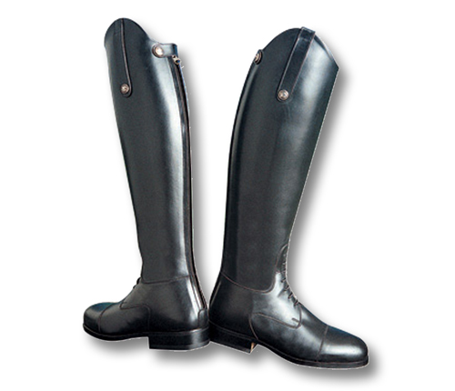 CUSTOM MADE RIDING BOOTS, BACK ZIP and STRINGS MySelleria RIDING BOOTS ANIMO ZOK MEN IN GENUINE LEATHER MySelleria