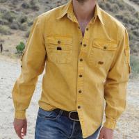 AUSTRALIAN SHIRT UNISEX CANVAS LONG SLEEVES MUSTARD