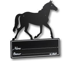 NAME PLATE FOR BOX FOR HORSE AND OWNER - 6362