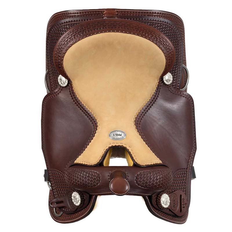 Western Reining Saddle Pool’s Classic Basket Tooling 1820 - 4942