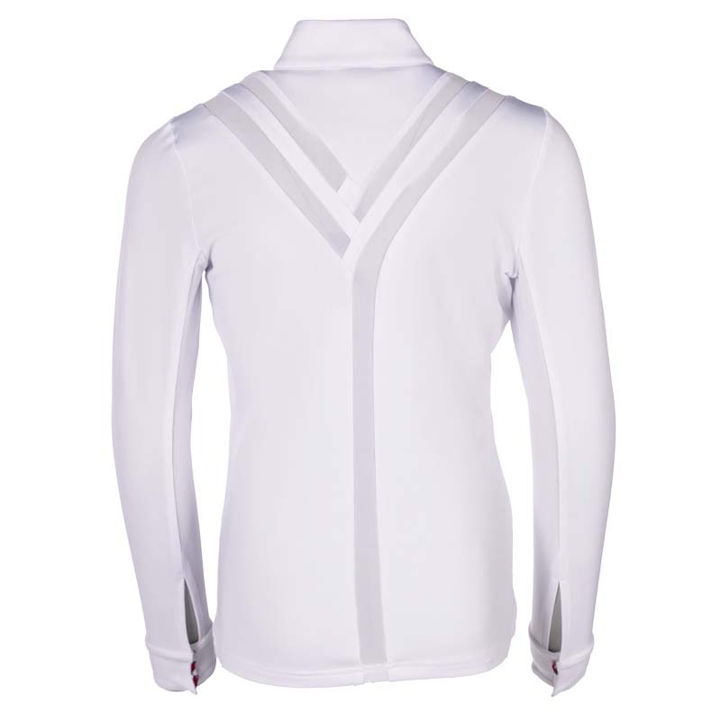 HKM Long Sleeve Competition Polo Shirt for girls HUNTER - 2267