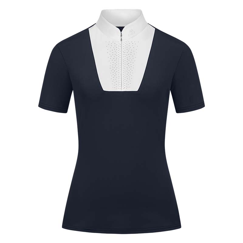 Competition polo shirt for girls elt mod. paola with rhinestones - 3516
