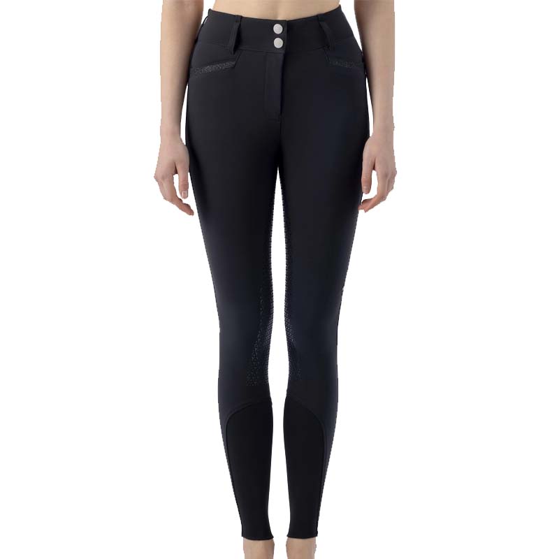 Equiline women's breeches crystalef gull grip w/high waist and glitter - 3819
