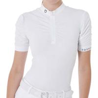 EQUESTRO COMPETITION POLO SHIRT WITH RUFFLED SLEEVES for WOMAN