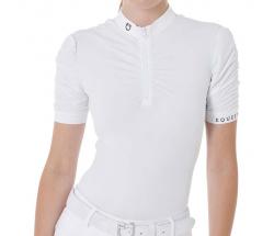 EQUESTRO COMPETITION POLO SHIRT WITH RUFFLED SLEEVES for WOMAN - 9067