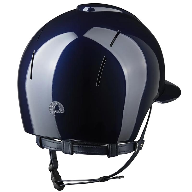 KEP Smart Nova Metal Polish STAR Polo Helmet - wide visor, glossy with sparkling fabric - 3438