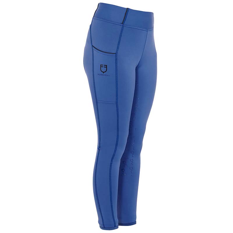 Winter Riding Leggings Equestro for Girl, Full-grip with fleece lining  - 9785
