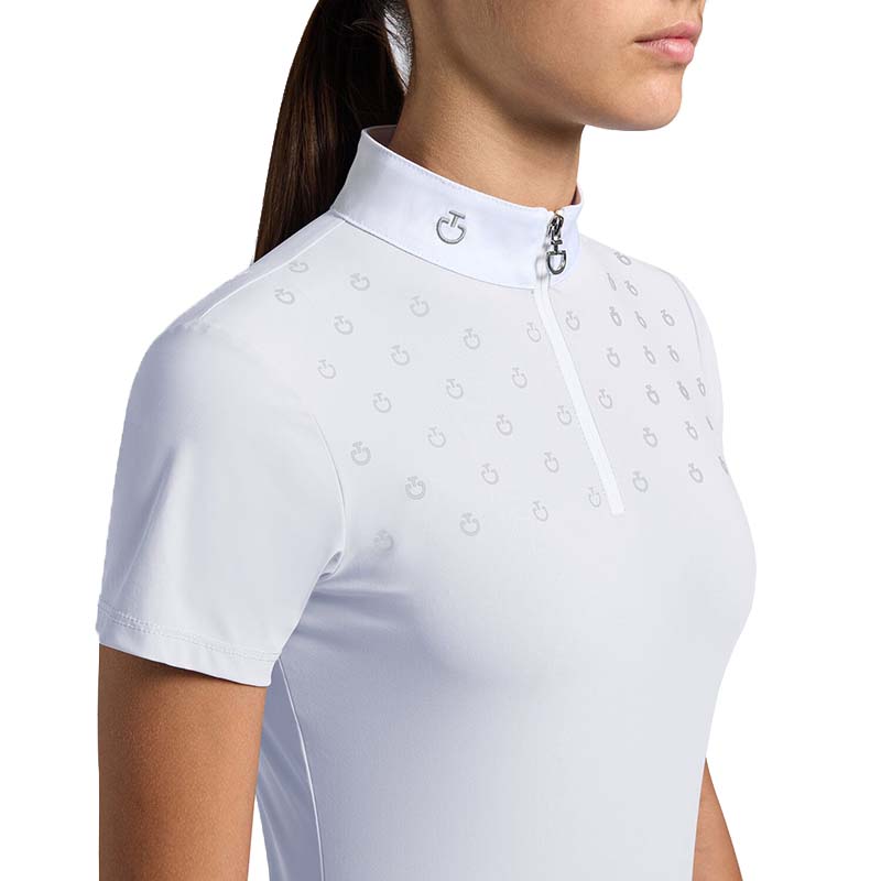 Cavalleria Toscana girls' competition polo with logo print