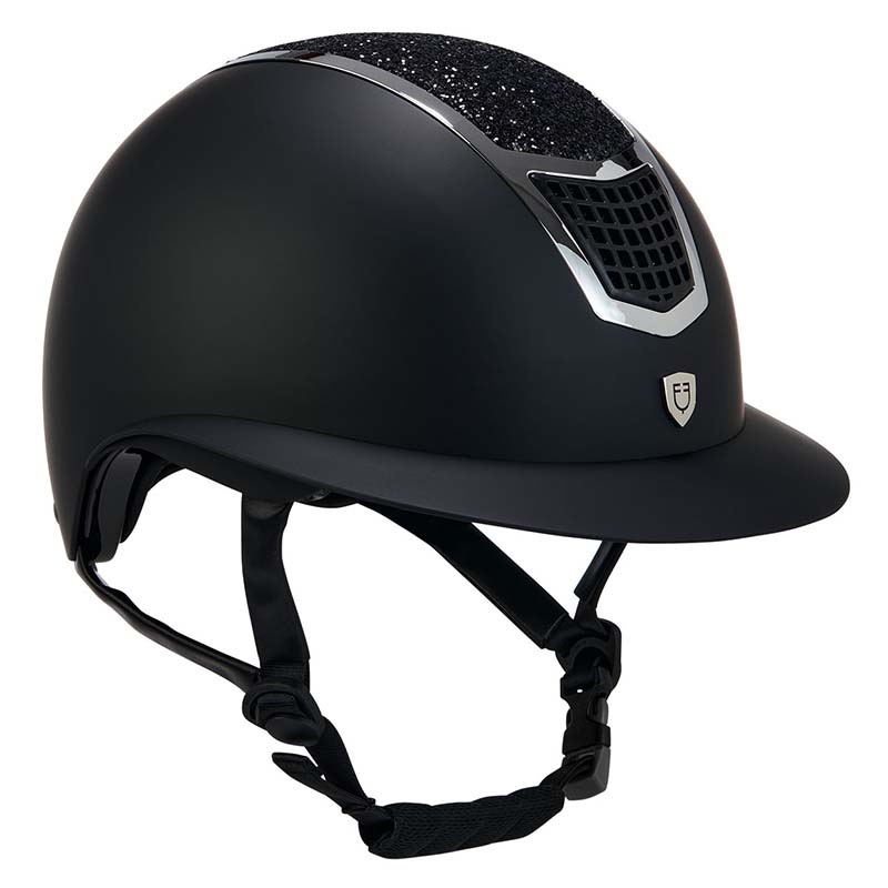 Equestro eclipse stone matt riding helmet - wide visor