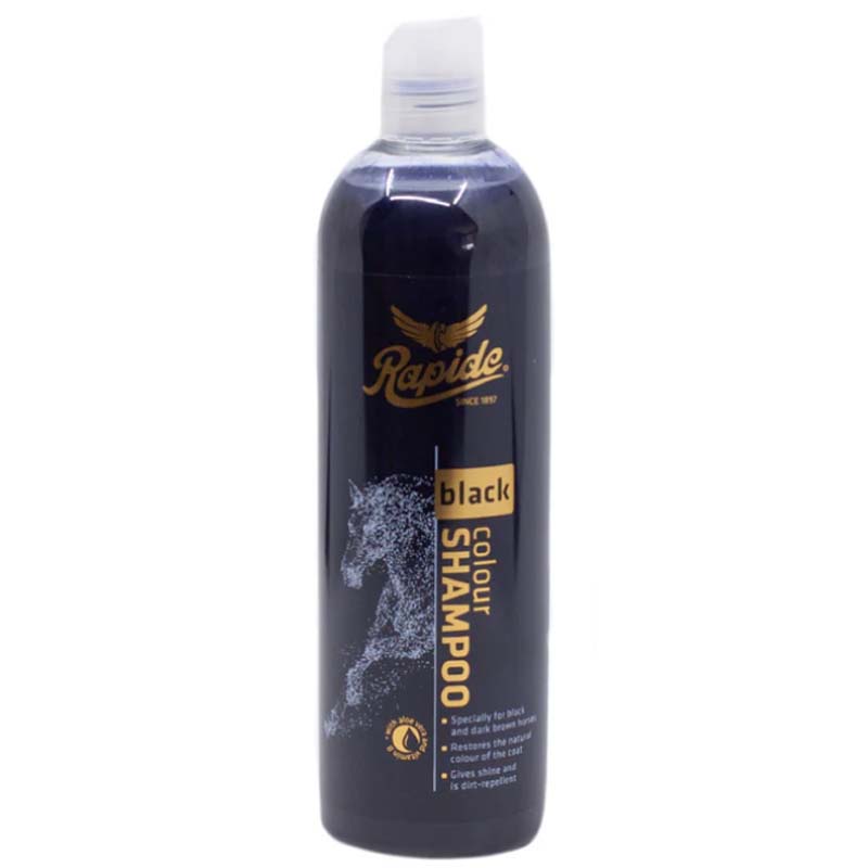 Specific shampoo for horses black coat - rapide black horse shampoo
