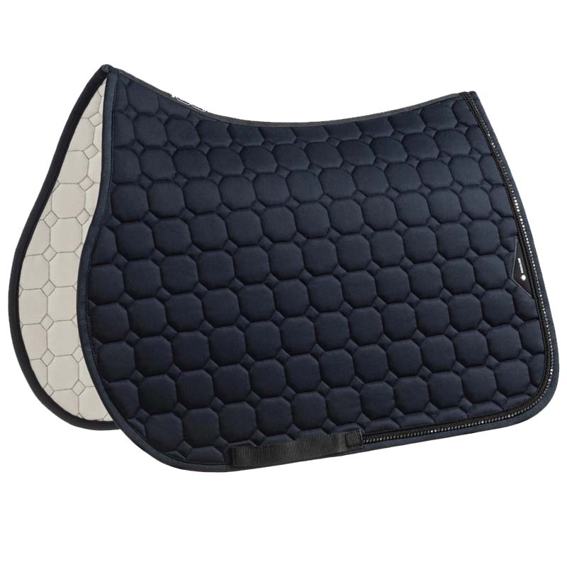 Equiline english saddle pad mod. octagon w/strass details - 3645