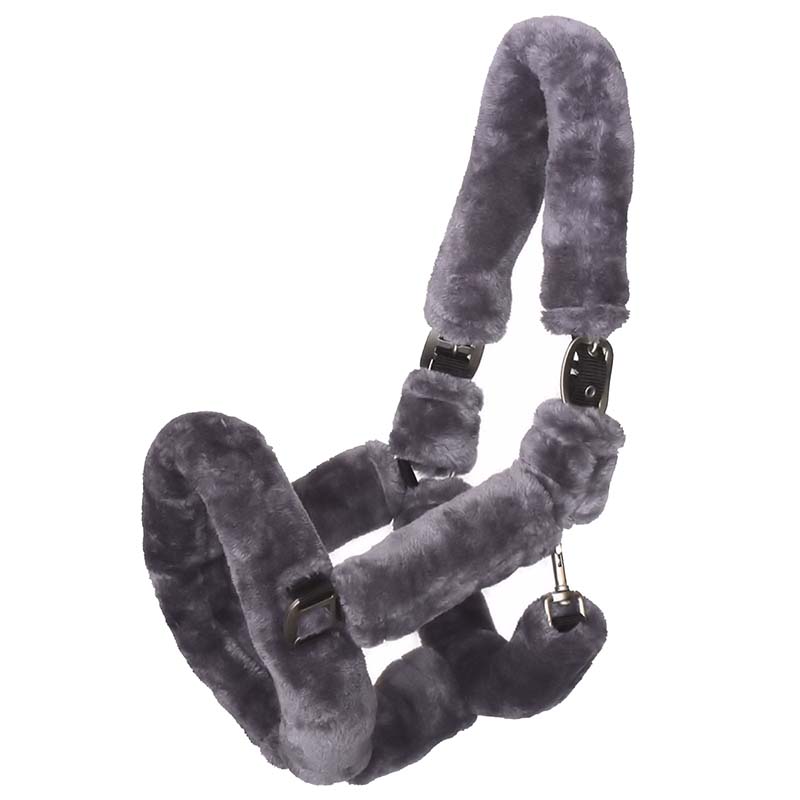 Soft Horse Halter with Synthetic Sheepskin covering - 0314