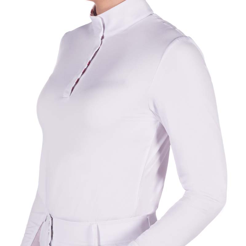 HKM Long Sleeve Competition Polo Shirt for women - HUNTER - 2246
