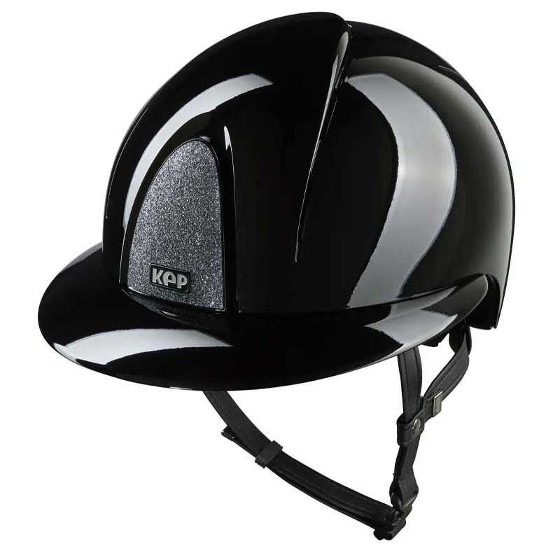 KEP Smart Nova Metal Polish STAR Polo Helmet - wide visor, glossy with sparkling fabric - 3438