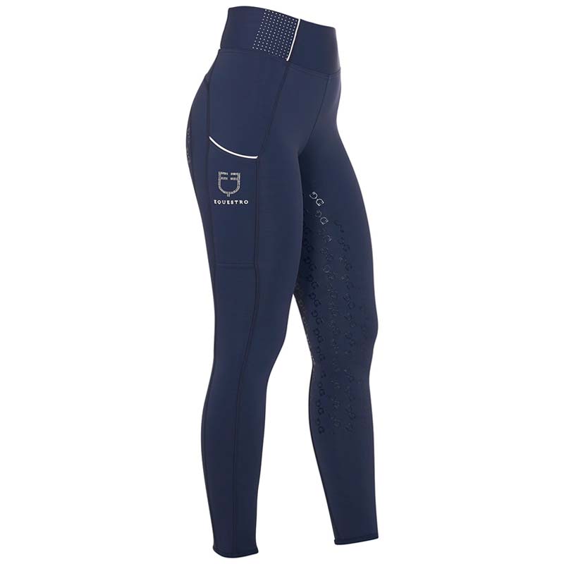 Leggings Equestro full grip with rhinestones - 9858
